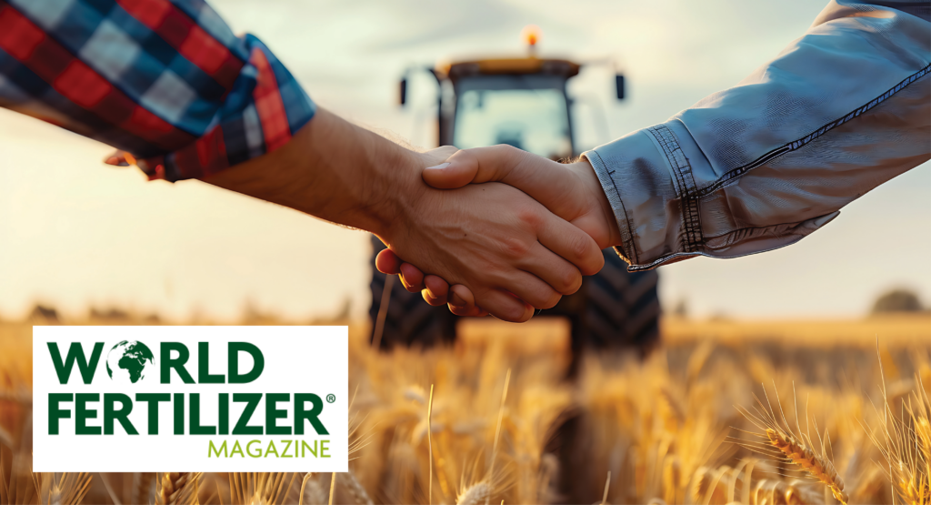 farmer shaking hands World Fertilizer logo